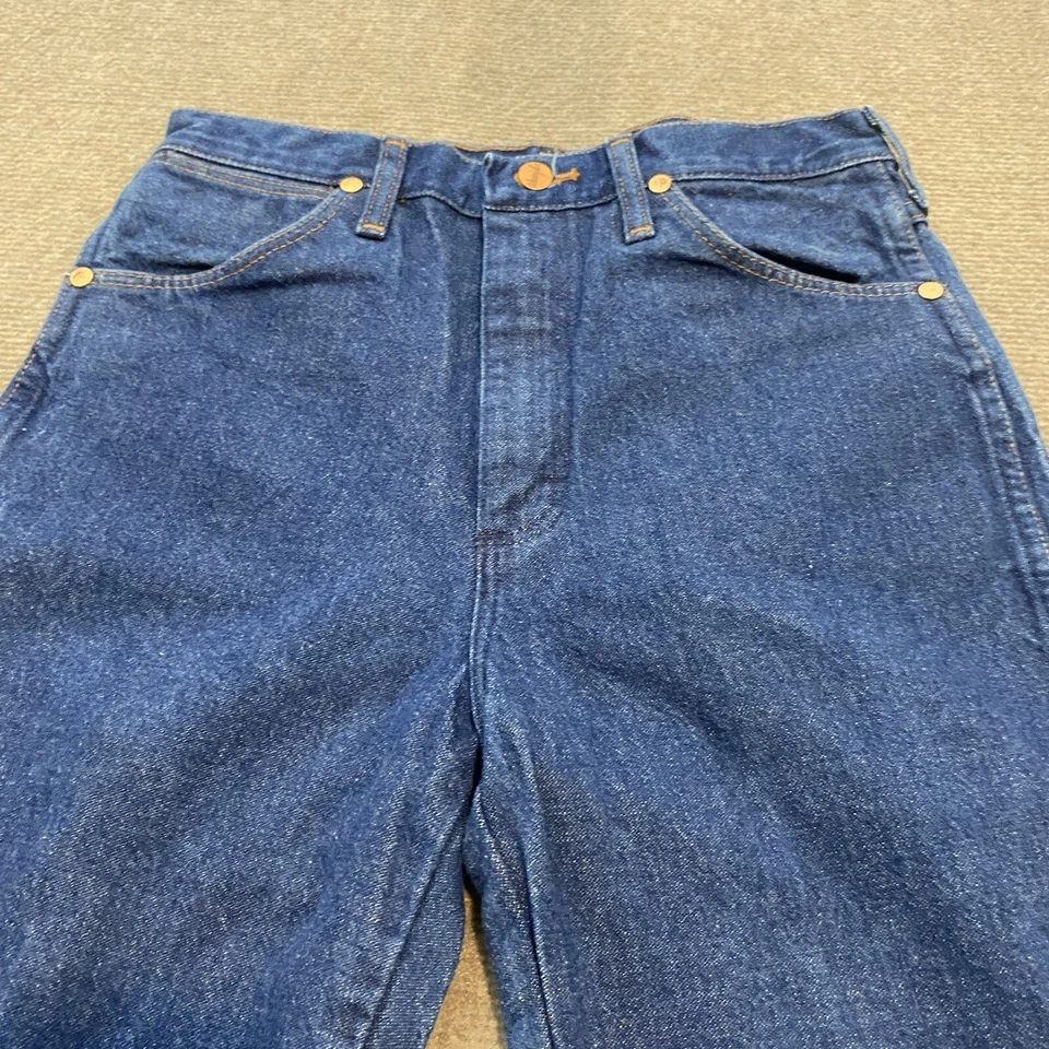 Pantalones de mezclilla Wrangler de colección para hombre 31 se adapta a 30x27 con dobladillo 936 hechos en EE. UU. vaqueros ajustados occidentales Foto 4 de 4