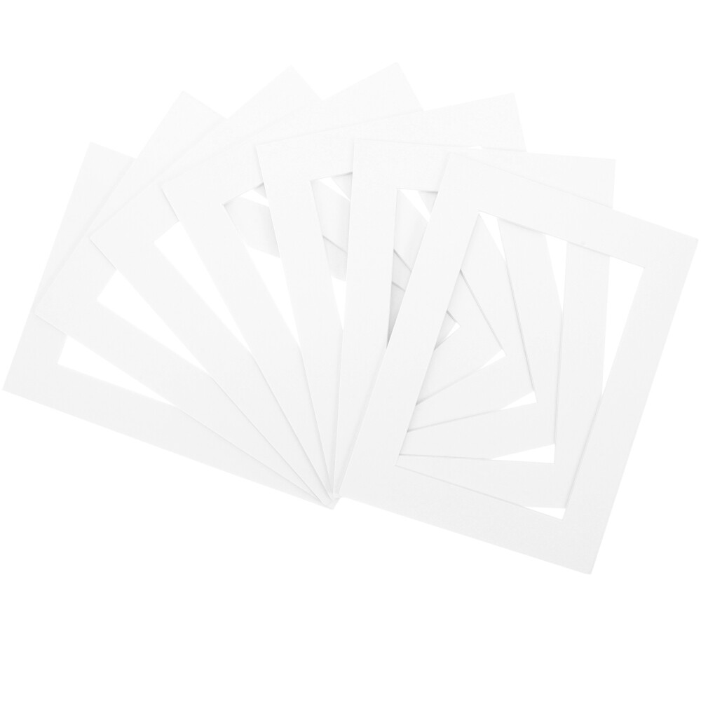25pcs PreCut Picture Frame Matting Kit for Artwork White Mat Board eBay