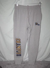 Vintage y2k CAMPION Reverse Weave Sz L Gray Cotton/Poly Patch Embroidery Pants