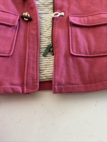 Boden Girls Size 9-10 Pink Wool Coat Long Jacket - Picture 5 of 7