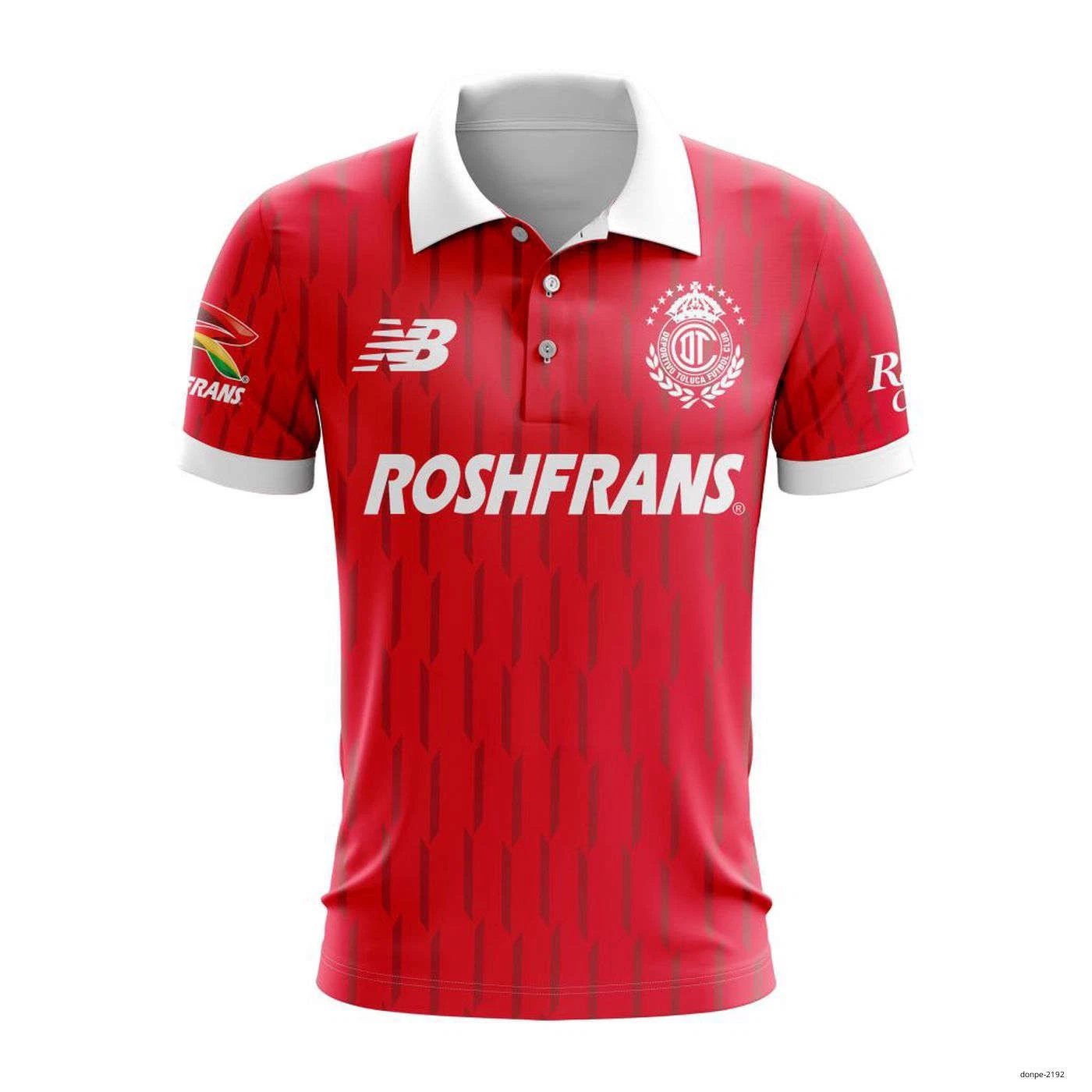 Personalized LIGA MX Deportivo Toluca Polo Shirt 2024-2025 Home For Men's