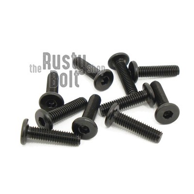 M3 x 12mm, Socket Head Screws, Ultra Low Profile, Thin, Wafer, Steel, Black