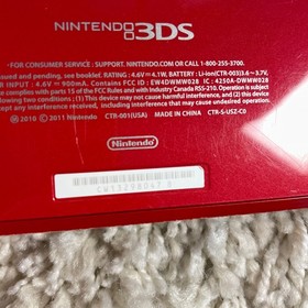 Nintendo 3DS Flame Red Handheld Console System CTR-001 Tested