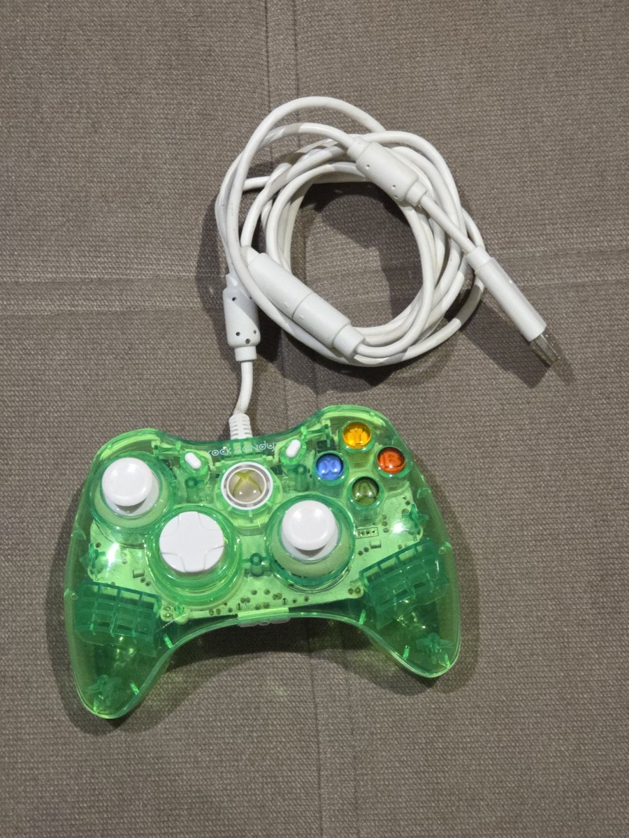 PDP 037-010 Rock Candy Wired Controller Green For Xbox 360 Tested