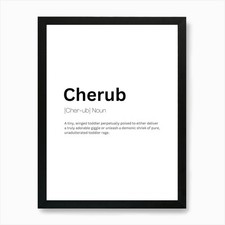 Cherub Definition Meaning Art Print Framed Wall Art Poster Canvas Print Picture