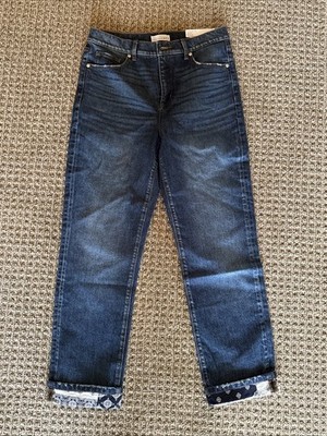$89 NWT NEW LOFT Boyfriend High Rise Jeans Womens Size 27 / 4 Paisely Cuff