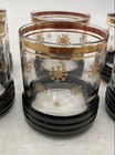Sakura Sango By Sue Lipkin Black Gold Snowflake MCM Rock Glasses Set Of 6 — photo 6