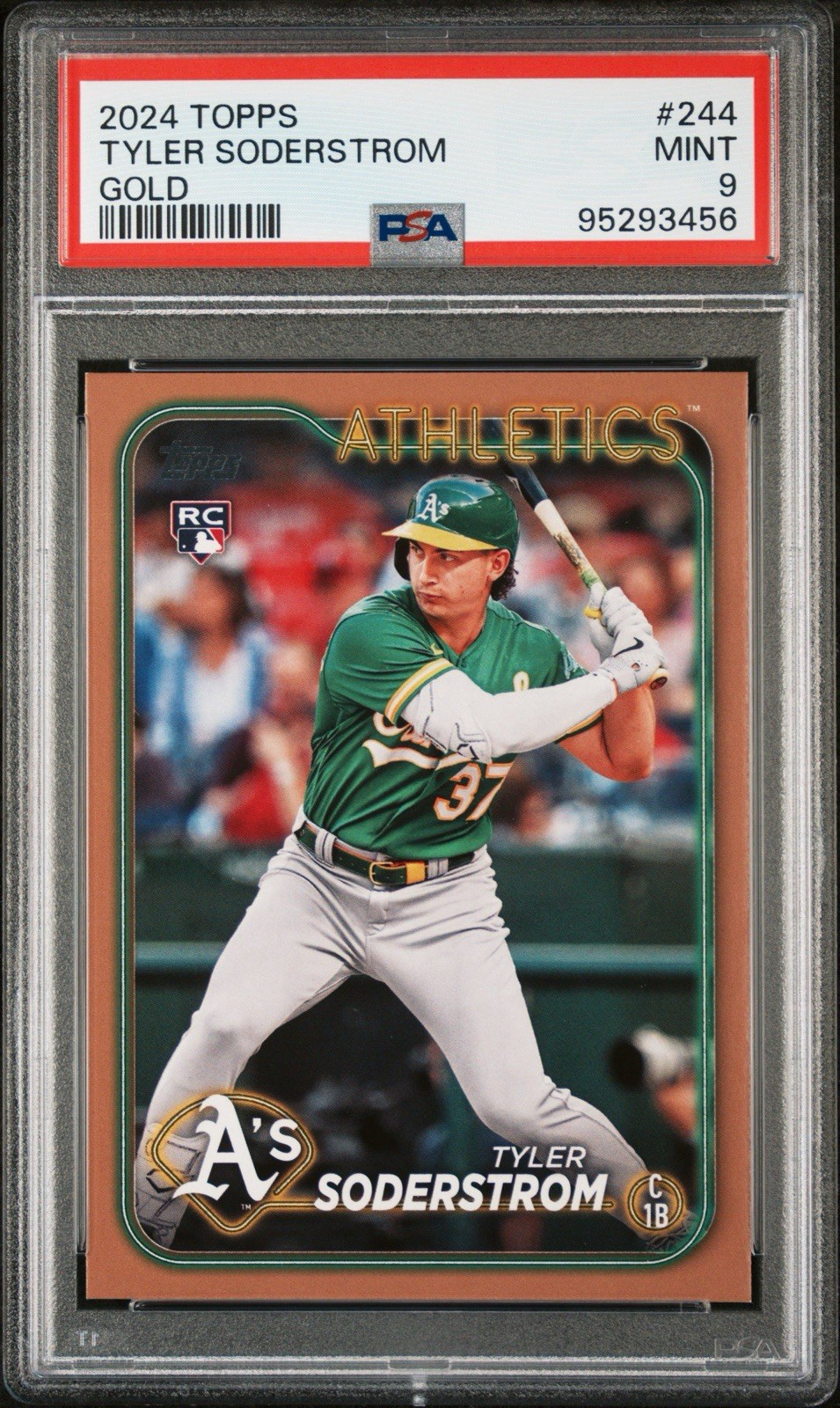 2024 Topps Series 1 Gold /2024 Tyler Soderstrom #244 PSA 9 MINT Rookie RC