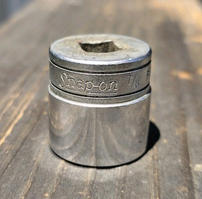 #ad Snap On F281 7 8” 12 Point 3 8” Drive Shallow Chrome Socket $6.99