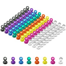 100PCS Strong Fridge Magnets, Colorful Magnetic Push Pins for Bulletin Board,...