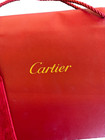 Cartier 100% Authentic Gift Bag Tote 9x10x3.5" and Suede Travel Envelope, VG — photo 2