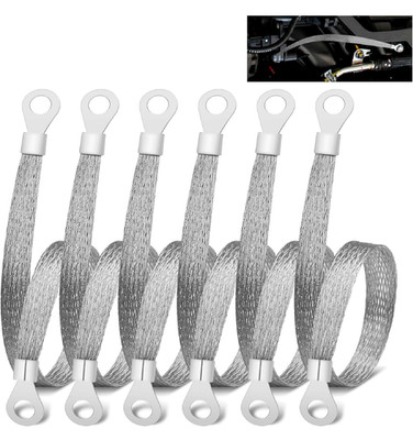 6 PCS Universal Automotive Braided Copper Ground Strap, 12 Inch Engine Ground St
