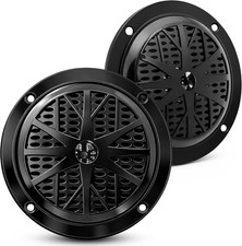 4 Inch Dual Marine Speakers - Waterproof and Weather Resistant Outdoor Audio Ste