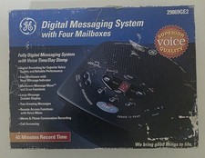GE Digital Messaging System Answering Machine 4 Mailboxes 40 Min Record Time