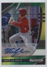 2020 Panini Prizm Draft Picks Green & Yellow Hyper David Calabrese Auto 0q3