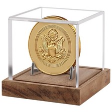 Clear Acrylic Coin Display Case UV Protective Challenge Coin Display Box
