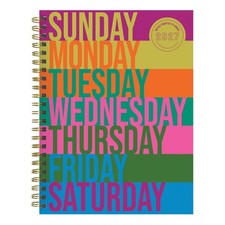 Planificador mensual medio semanal para toda la semana 2027
