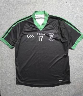 O Neills GAA Trikot Lucan CBS Nummer 17 Herren Gr. L schwarz grün gebraucht gut