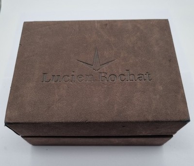 Lucien Rochat vintage maxi suede brown watch box for any models used condition