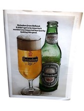 Vintage 1978 Heineken Imported Beer Print Ad Bar Pub Wall Decor Holland