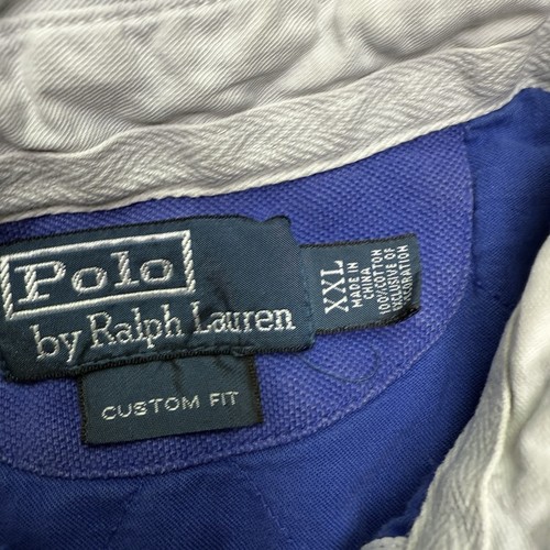 VTG Polo Ralph Lauren Polo Shirt Mens XXL Blue Custom Fit Big Pony *Read - Picture 3 of 6