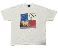 Vintage Mercedes Benz Fall In Love T-Shirt XL White Heart Photo Promo Car 90s
