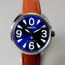 Vintage Wristwatch Raketa BIG ZERO Soviet Mechanical Men's Watch Blue Dial