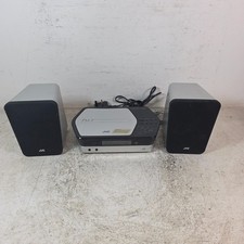 JVC Micro HiFi Stereo System CA-UXN1S CD Player FM AM Radio Speakers Silver