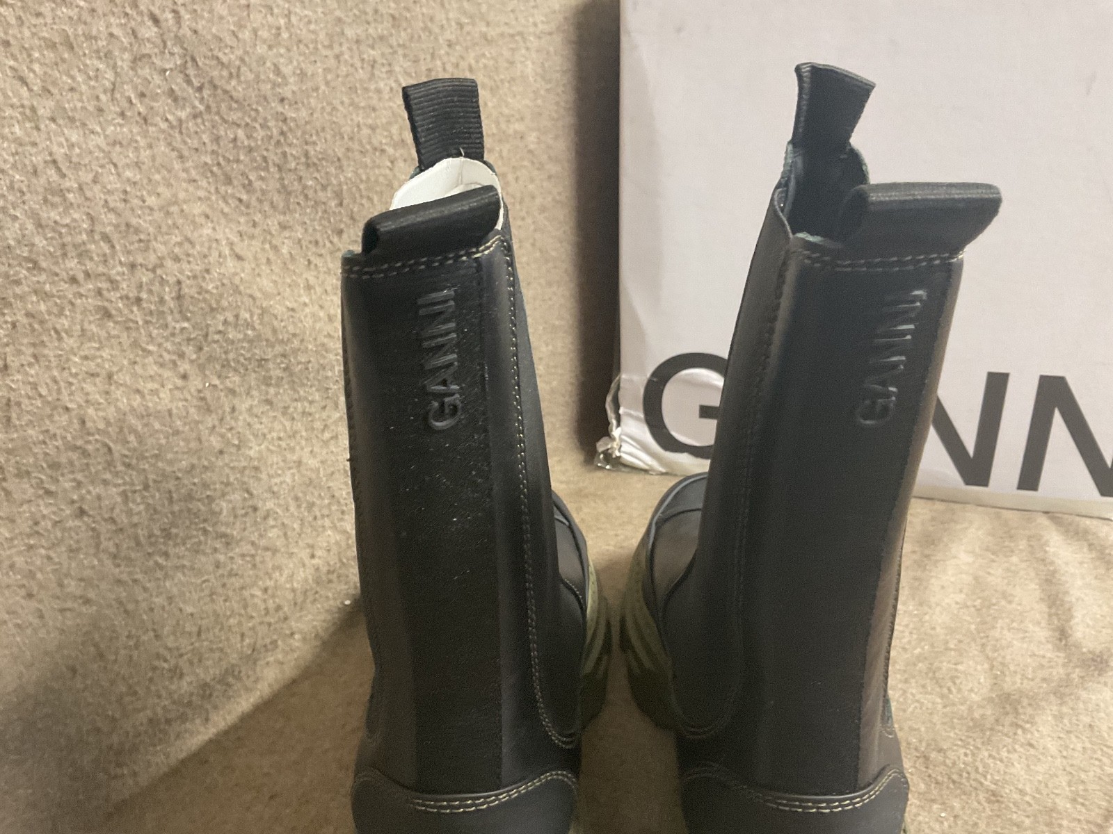 GANNI MID CHELSEA BOOTS BLACK UK 7 EU 40 RRP £345 XW58 image 8