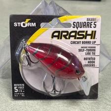 Storm Arashi Silent Square 5  2 3/8” 5/8oz 5’ Depth Wakasagi Red Tiger Stripe