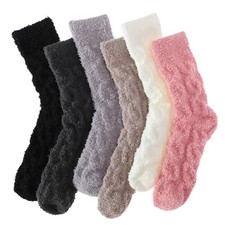 Fluffy Fuzzy Socks Gifts for Women,Winter Cozy Soft Warm Plush Multicolor03