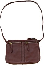 FOSSIL Brown Leather ERIN Small Crossbody Purse Bag-NICE