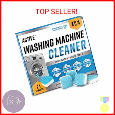 #ad #ad Washing Machine Cleaner Descaler 24 Pack Deep Cleaning Tablets For HE Front Lo $27.76
