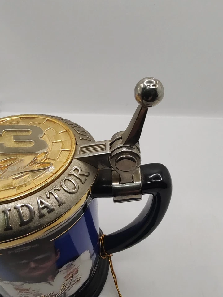 Dale Earnhardt Sr. #3 NASCAR Beer Stein Tankard Collector Mug Lid Franklin Mint - Image 4 of 4