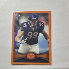Topps Shea McClellin Chicago Bears Rookie Orange Parallel Card #287 /86 2012. rookie card picture