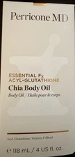 Perricone MD Essential Fx Acyl-Glutathione Chia Body Oil 4oz Facial Face Lotion