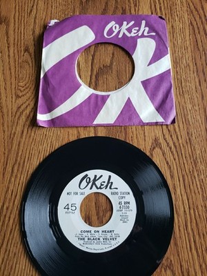 The Black Velvet - Just Came Back / Come On Heart 45rpm Radio Station Copy Vinyl