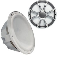 Wet Sounds Revo 12" Sub Grill-White Sub and Gunmetal Stainless Steel Grill 4 Ohm