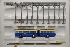 BRAWA 6102 – EHEIM TROLLEYBUS & TRAILER SET – BLAU mit OVP