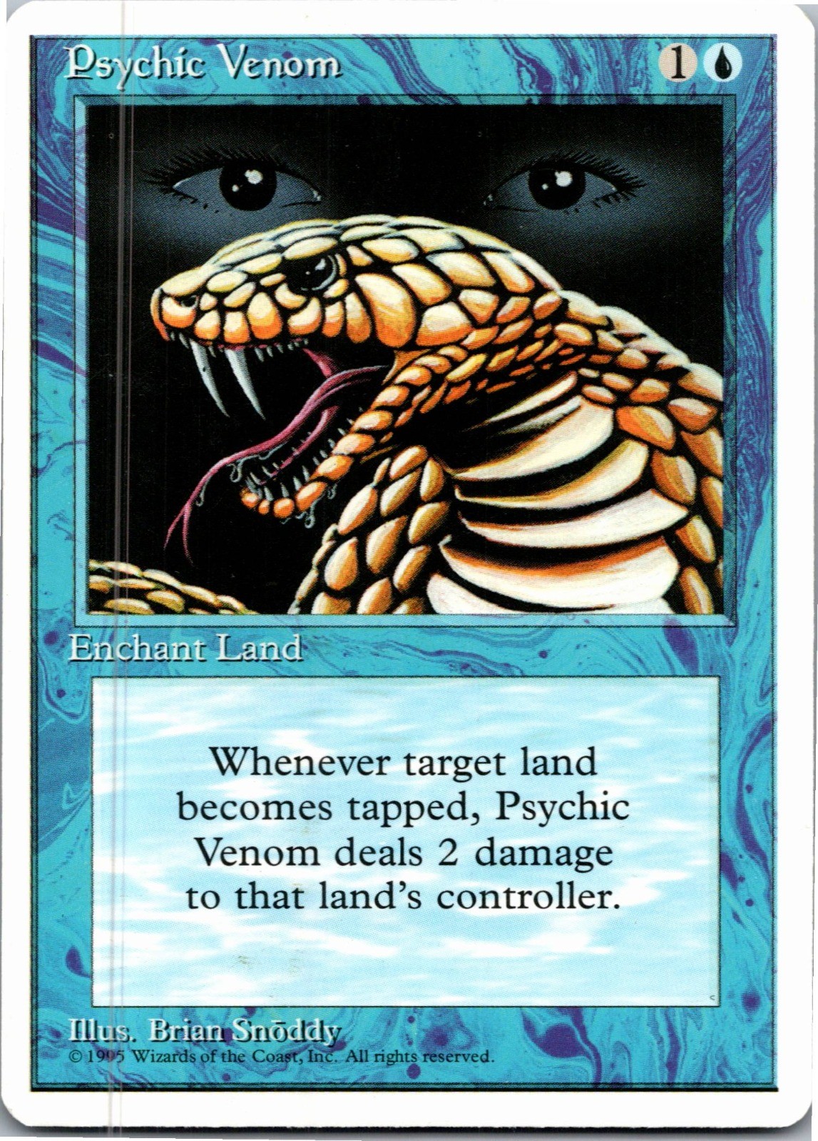Psychic Venom - C - MTG: Fourth Edition (4ED - ) 1995 [LP]