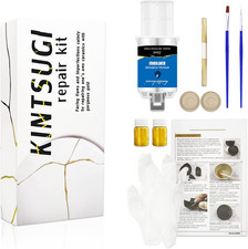 Kintsugi Repair Kit Gold, Japanese Kintsugi Kit to Improve Your Ceramic, Repair