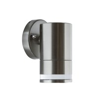 AußEnleuchte Edelstahl Glas 13 Cm Hoch IP54 Chrom Matt GU10 Wand Lampe Downlight