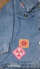 Vintage Premier International Baby Jean Jacket Shirt Flowers 24M Very Good — photo 2