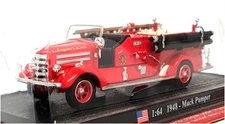 Del Prado 1/64 Scale 231222F - 1948 Mack Pumper - Red