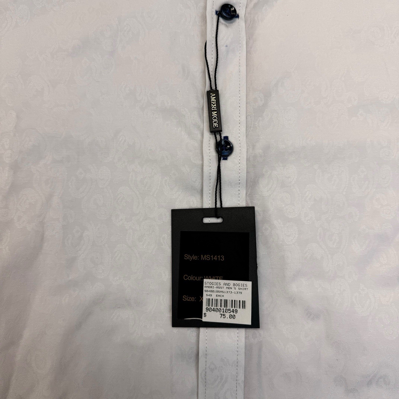 Ameri Mode White Button Down Shirt Men’s XL Slim … - image 4