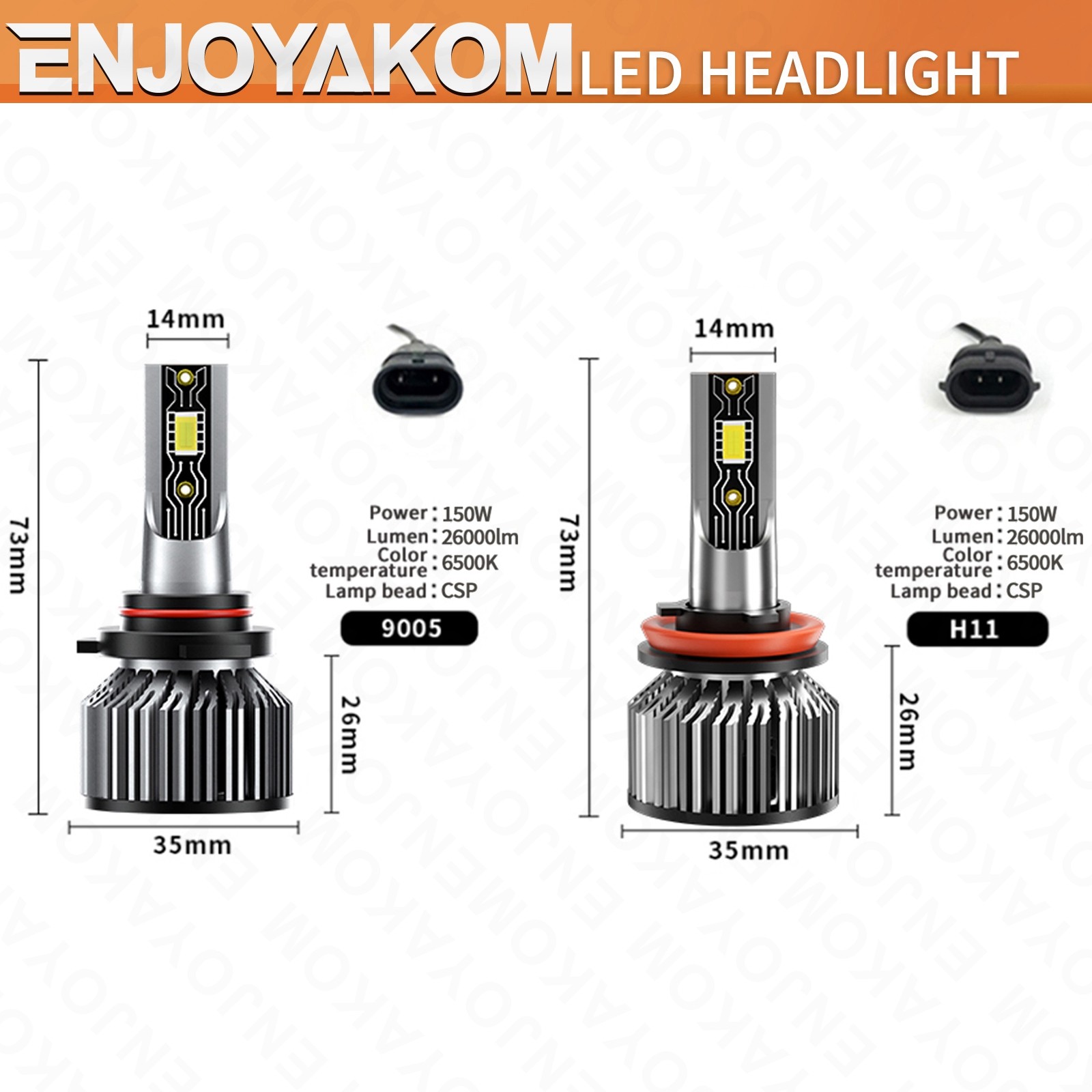 For Chevy Silverado 1500 2007-2021 LED Headlight Kit High & Low Beam Bulb Combo