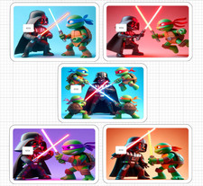 Vader TMNT ATM Credit Debit Card Skin Star Wars Sticker Teenage Ninja Turtles US