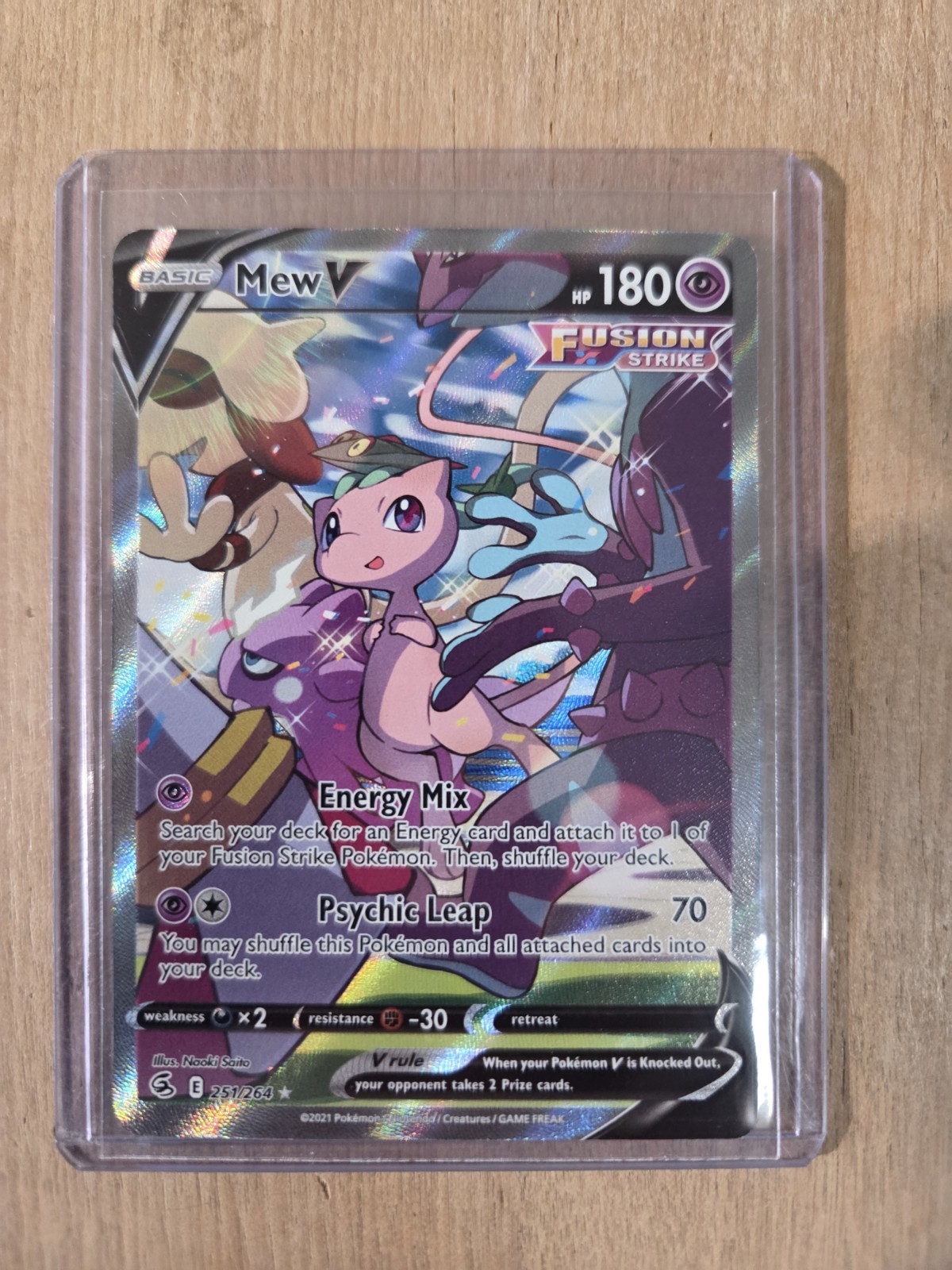 2021 Pokemon SWSH Fusion Strike Mew V #251/264