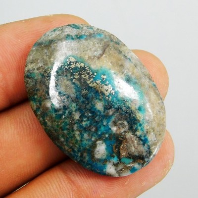 60,00 kt zertifizierter natürlicher arizona türkisblauer ovaler Cabochon lose...