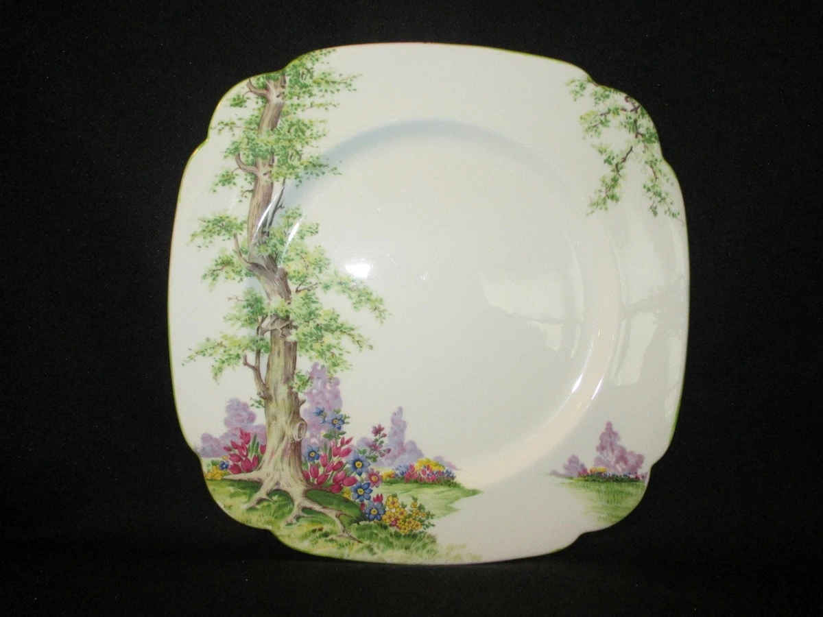 アンティーク ロイヤルアルバート グリーンウッドツリー スクエアプレート Royal Albert Greenwood Tree for sale | eBay